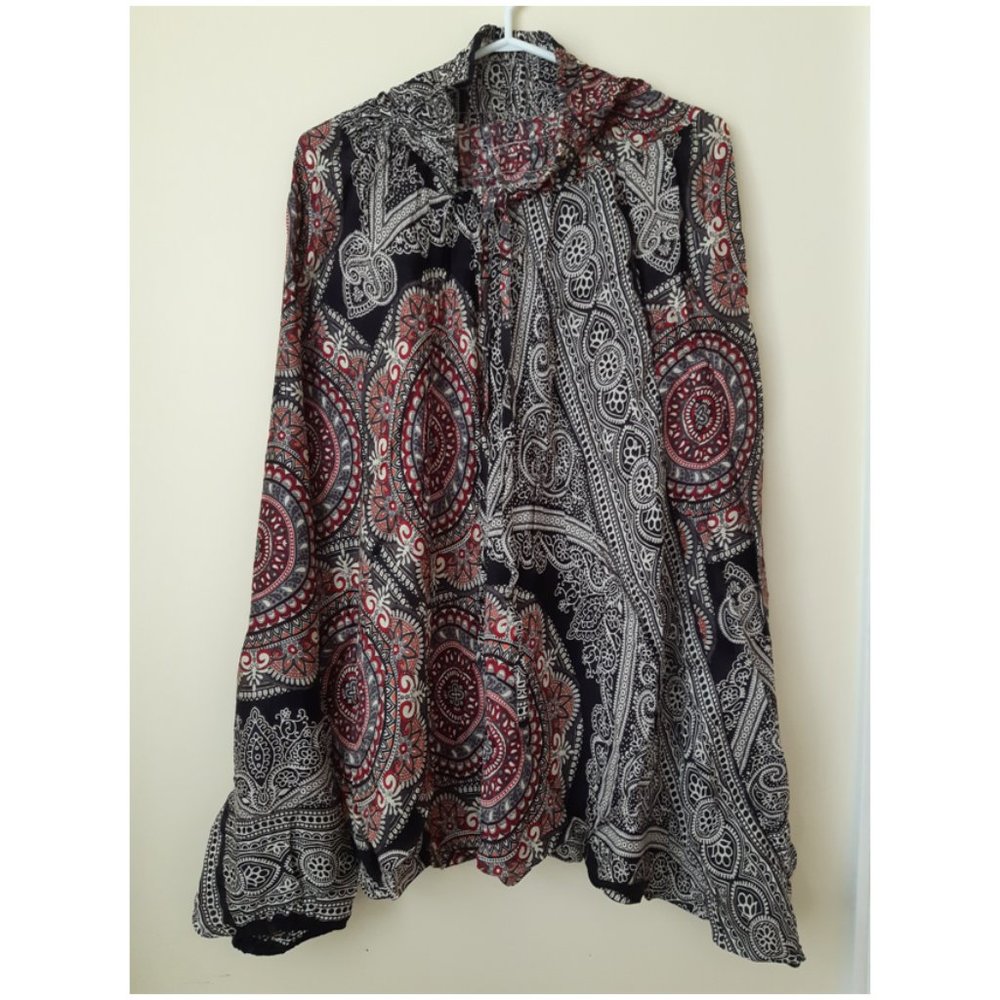 (D1)100% Rayon Harem Pants (Circles in Circle Prt)